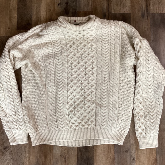 Carriag Donn Other - Carriag Donn Men's Fisherman's Sweater  100% Wool Made in IRELAND Size XL Cream